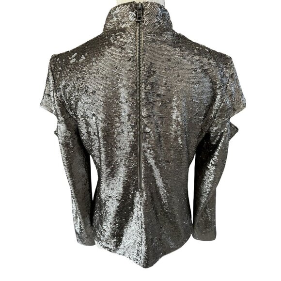 Generation Love Katrina Sequin Top S Gold Long Sleeve - Picture 5 of 8